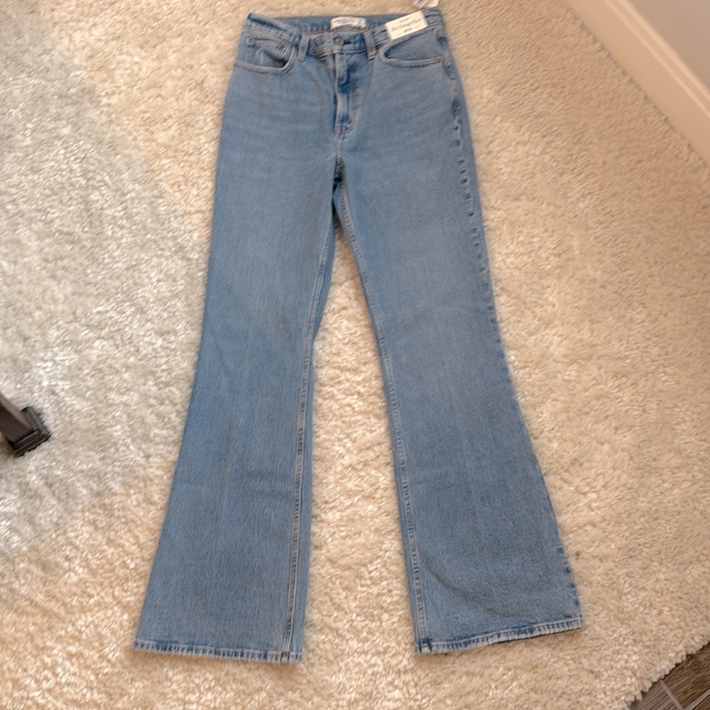 NWT Abercrombie & Fitch Denim Blue Flare Jeans